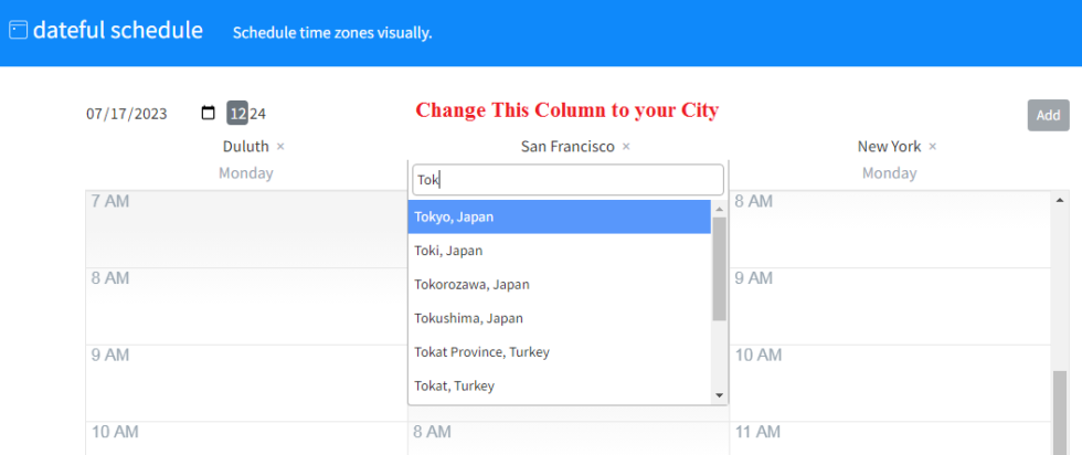What time does training start? I need help with time zone conversion ...